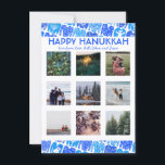 CUSTOM PHOTO Ugly Hanukkah Sweaters Cute Flat Card<br><div class="desc">Customize this flat card by adding your own text and photos on the front or back. There is a grid in front of the photos which makes it easier to use any size photos you have and keep them lined up and in a square format. You can delete the grid...</div>