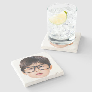 Custom Photo Unique Your Gift Photos Square Stone Coaster