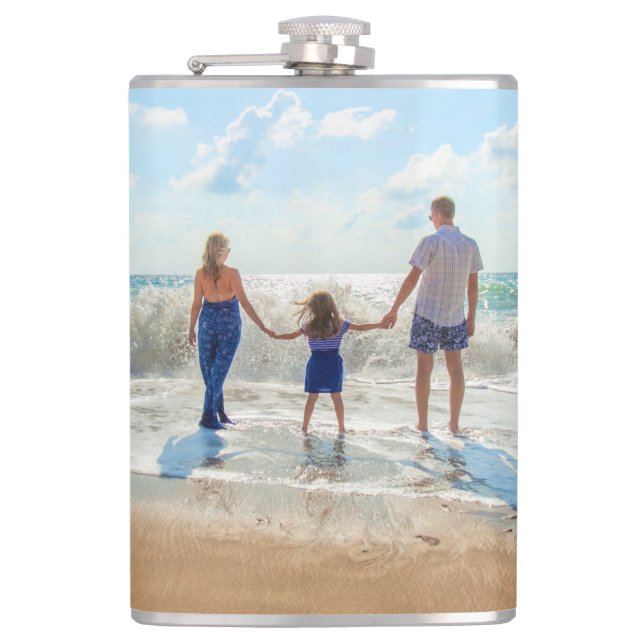 Custom Photo - Unique Your Own Design Personalized Hip Flask (Front)