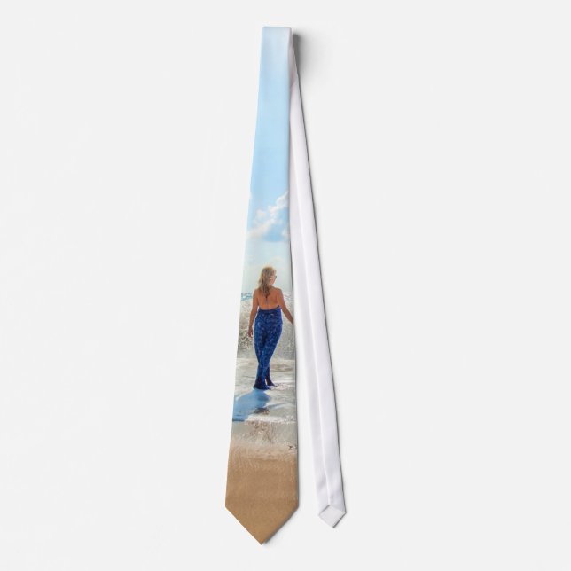 Custom Photo Unique Your Own Design Personalized Tie (Front)
