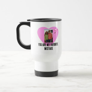 Custom Photo Valentine Heart Love Design Travel Mug