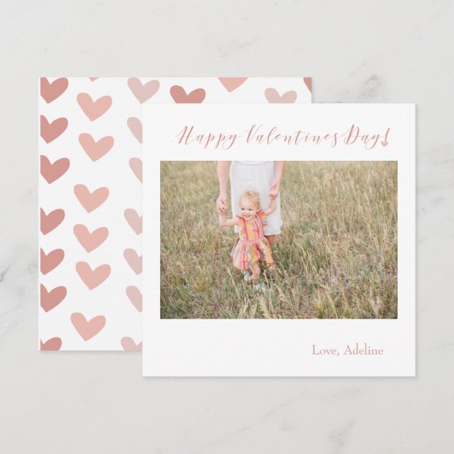 Custom Photo Valentine's Day Card (Front/Back)