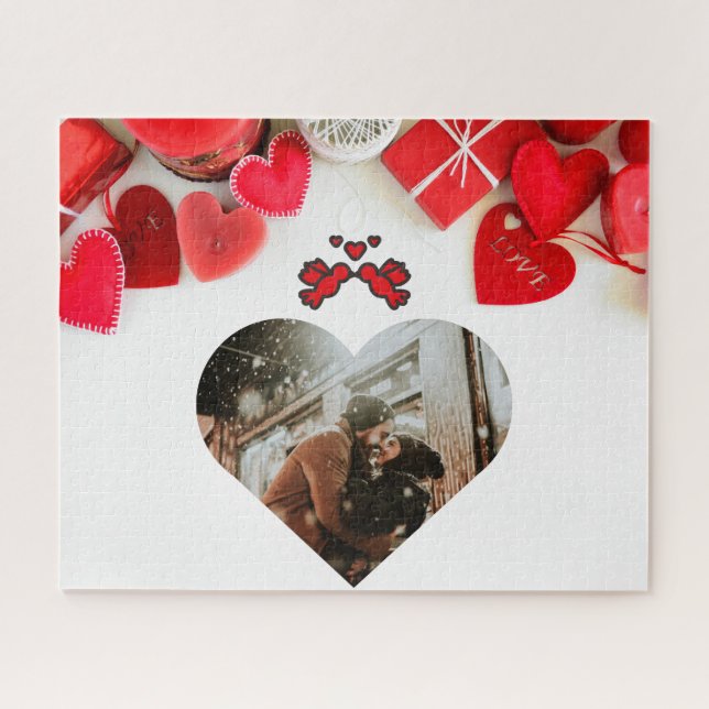 Custom Photo Valentine's Jigsaw Puzzle (Horizontal)