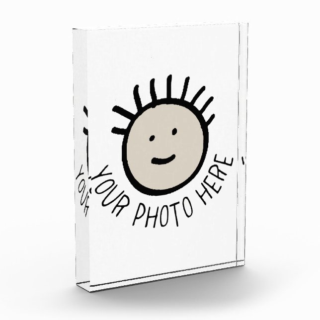 Custom Photo VERTICAL PHOTOBLOCK Blank Template (Left)
