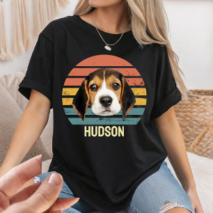 Custom Photo Vintage 90s Retro Dog Personalize Pet T-Shirt