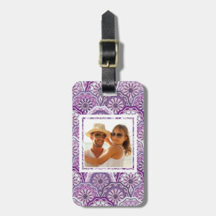 Custom Photo Vintage Pattern Luggage Tag