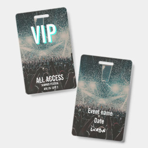 Custom PHOTO VIP All Access Concert Crowd Badge