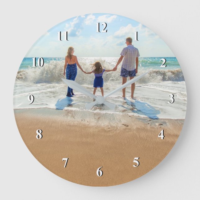 Custom Photo Wall Clock Your Family Photo Gift (Front)