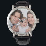 Custom Photo Watch Personalized Watch<br><div class="desc">Custom Photo Watch. Keepsake for your family and the one you love. Perfect gift idea for birthday,  wedding and any special occasions.</div>