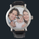 Custom Photo Watch Personalized Watch<br><div class="desc">Custom Photo Watch. Keepsake for your family and the one you love. Perfect gift idea for birthday,  wedding and any special occasions.</div>