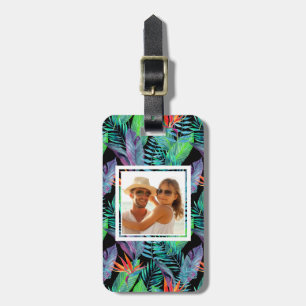 Custom Photo Watercolor Bird Of Paradise Luggage Tag
