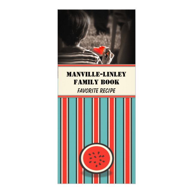 Custom Photo Watermelon Recipe Card (template) (Front)