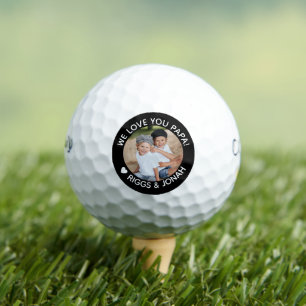 Custom Photo We Love You Papa Father's Day Golf Balls