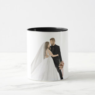 Custom Photo Wedding Coffee Mug - Elegant Bridesma
