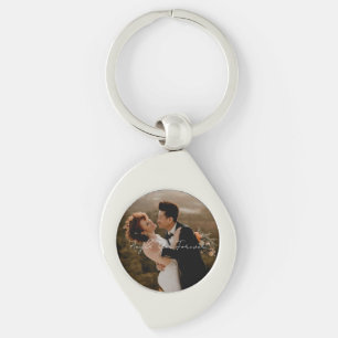 Custom photo wedding family son daughter mom dad keychain