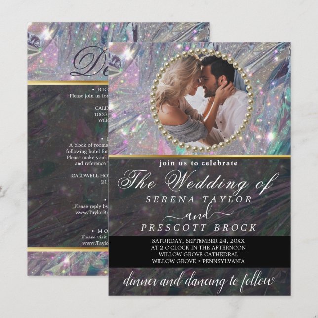 Custom Photo Wedding Invitation (Front/Back)