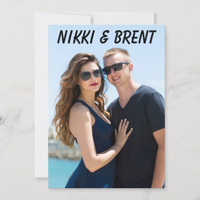 CUSTOM PHOTO WEDDING INVITATION INNVITATIONS (Front)