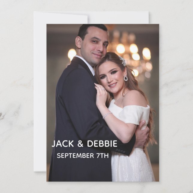 CUSTOM PHOTO WEDDING INVITATIONS (Front)