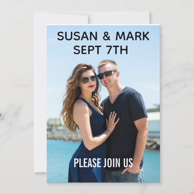 CUSTOM PHOTO WEDDING INVITATIONS (Front)