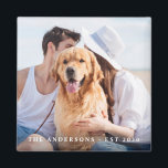 Custom Photo Wedding Magnet<br><div class="desc">Add the finishing touch to your wedding with these cute custom photo magnets. Perfect as wedding favours to all your guests . Customize these photo magnets with your favourite weddings photo, newlywed photo, or best dog of honours photo, or your engagement photo with your dog, personalize with names and date....</div>