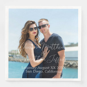 Custom Photo Wedding Napkin