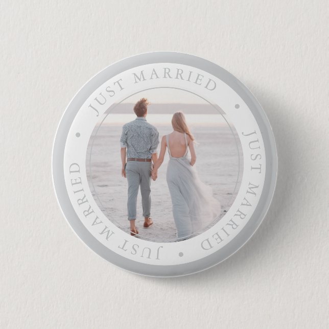 Custom photo wedding occasion simple 2 inch round button (Front)