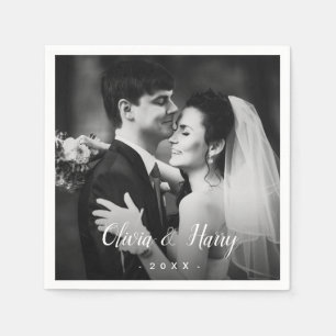 Custom Photo Wedding Paper Napkins