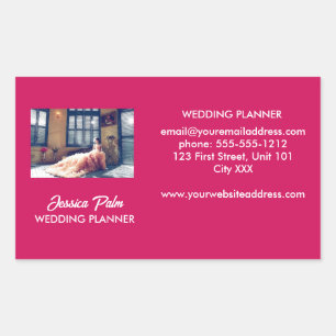 Custom photo wedding pink sticker