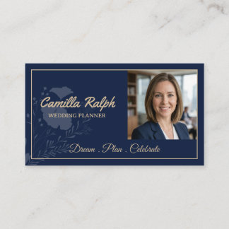 Custom Photo Wedding Planner Business Card