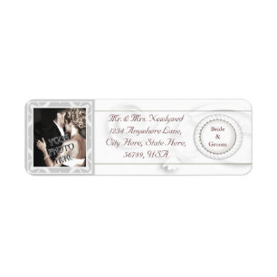 Custom Photo Wedding Return Address Labels
