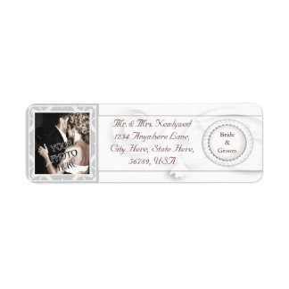 Custom  Photo Wedding Return Address Labels