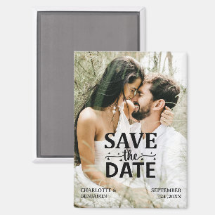Custom Photo Wedding Save The Date Magnet