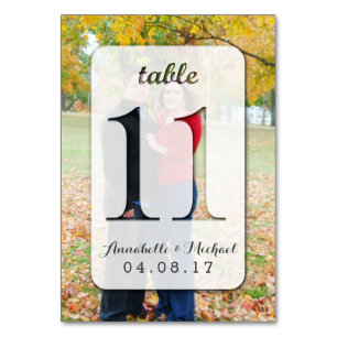 Custom Photo Wedding Table Number Card 11