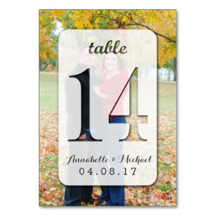 Custom Photo Wedding Table Number Card 14