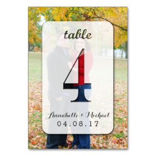 Custom Photo Wedding Table Number Card 4