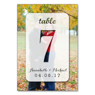 Custom Photo Wedding Table Number Card 7