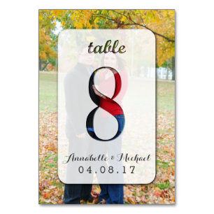 Custom Photo Wedding Table Number Card 8