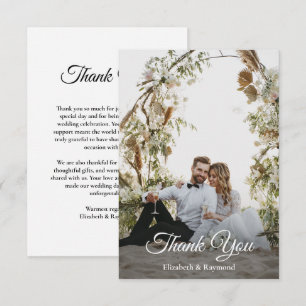 Custom Photo Wedding Thank You Card