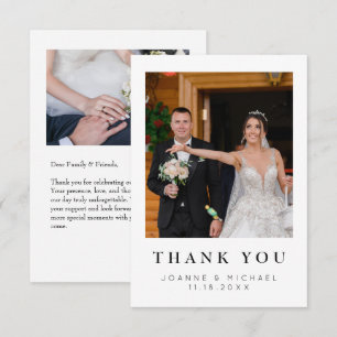 Custom Photo Wedding Thank You Card Personalized