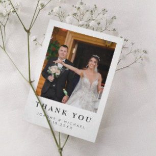 Custom Photo Wedding Thank You Card Personalized
