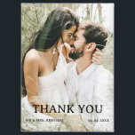 Custom Photo Wedding Thank You Magnet<br><div class="desc">Introducing the perfect way to express your gratitude to your wedding guests with our Custom Photo Wedding Thank You Magnet! This beautifully designed magnet features a wedding photo template where you can easily upload your favourite wedding photo to personalize it. It also includes elegant “Thank You” typography that conveys your...</div>
