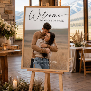 Custom Photo Wedding Welcome Printed Poster