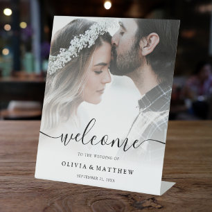 Custom Photo Wedding Welcome Sign