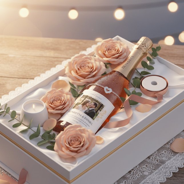 Custom Photo Wedding Wine Label - Henrietta & Dani (Creator Uploaded)