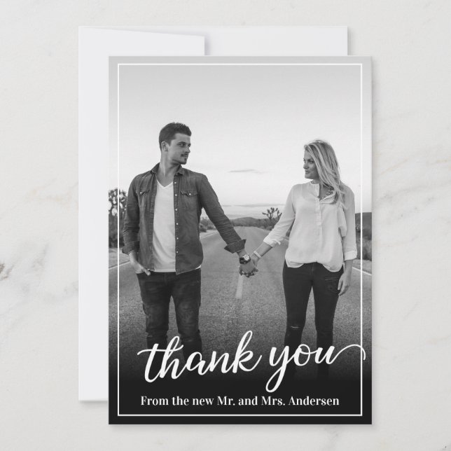 Custom Photo White Frame Thank You (Front)