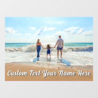 Custom Photo Window Cling Personalized Text