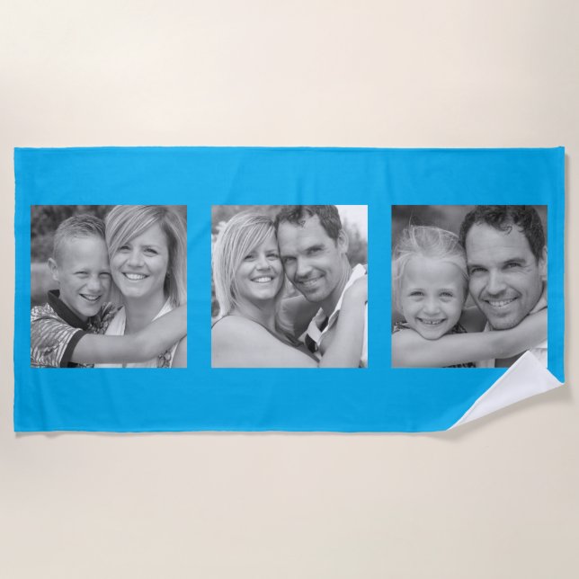 Custom Photo with BW Filter Beach Towel (Front)