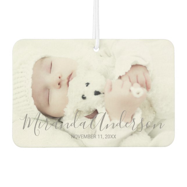 Custom Photo with Custom Name and Text Air Freshener (Front)