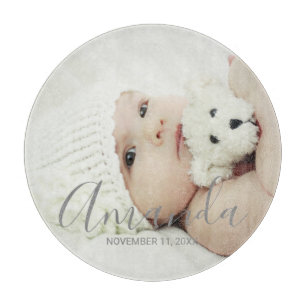 Custom Photo with Custom Name and Text Cutting Board