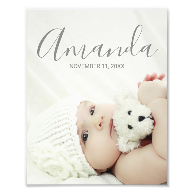 Custom Photo with Custom Name and Text Print (Front)